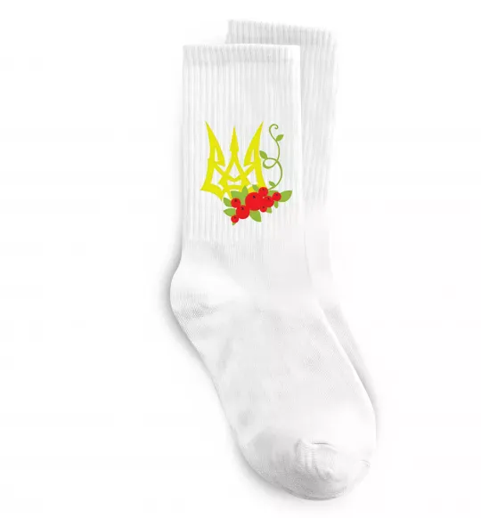 Носки Герб з калиною Белый фото