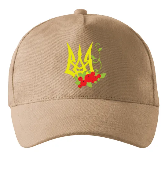 Кепка Герб з калиною Песочный фото