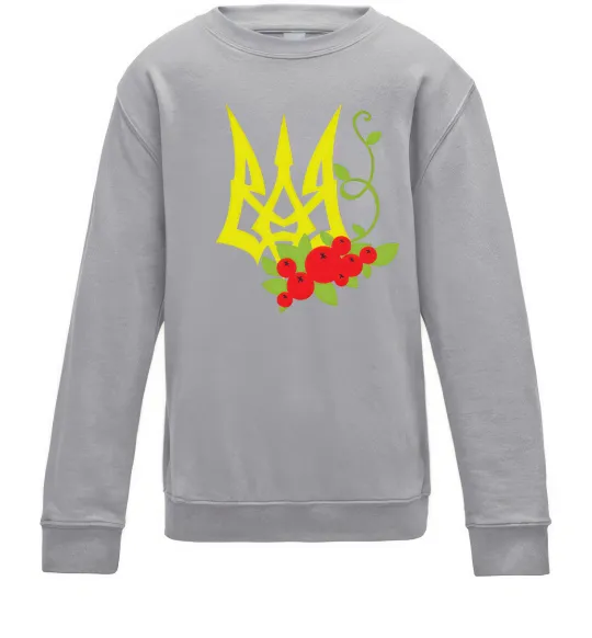 Детский Свитшот Герб з калиною Серый меланж фото