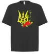 Футболка Оверсайз Герб з калиною Черный фото