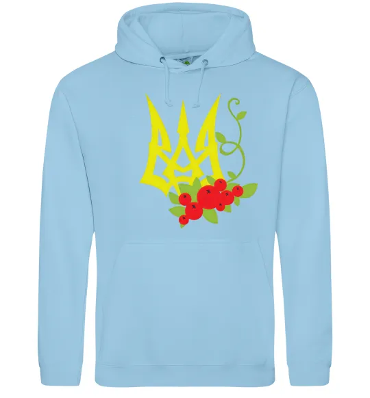 Женская толстовка (худи) Герб з калиною Голубой фото