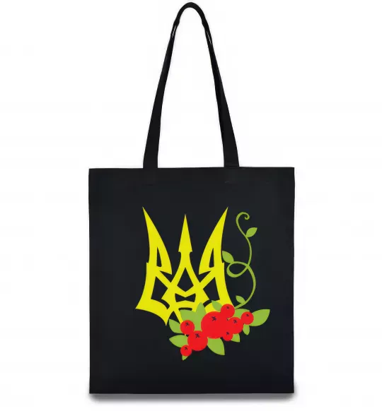 Эко-сумка Герб з калиною Черный фото