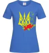 Жіноча футболка Герб з калиною Яскраво-синій фото