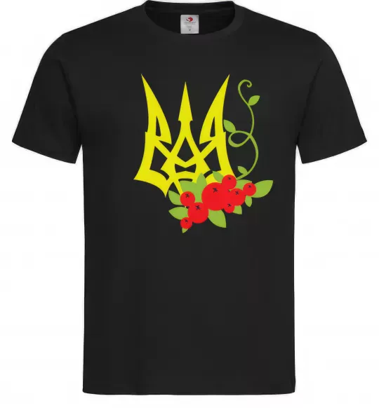 Мужская футболка Герб з калиною Черный фото