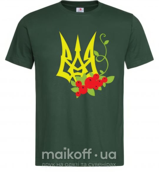 Чоловіча футболка Герб з калиною Темно-зелений фото