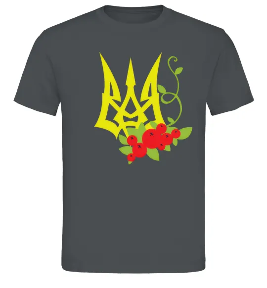 Мужская футболка Герб з калиною Графит фото