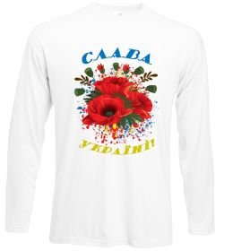 Лонгслив Слава Україні! (маки)