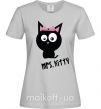 Жіноча футболка MRS. KITTY Сірий фото