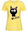 Женская футболка MRS. KITTY Лимонный фото