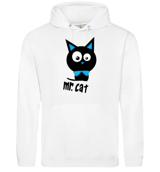 Чоловіча толстовка (худі) MR. CAT Білий фото