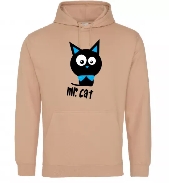 Чоловіча толстовка (худі) MR. CAT Пісочний фото