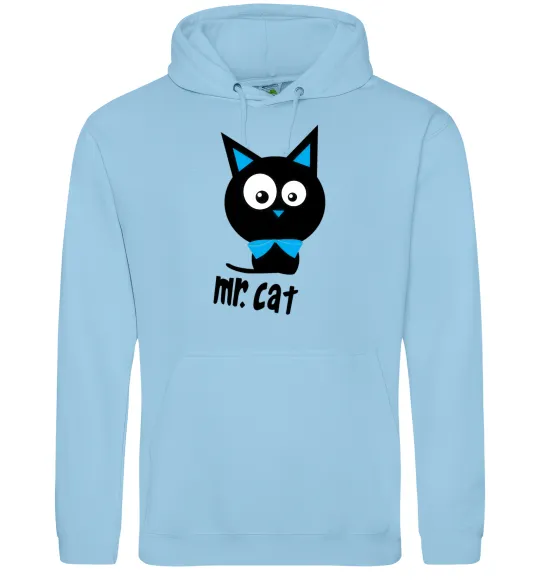 Мужская толстовка (худи) MR. CAT Голубой фото
