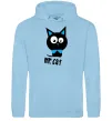 Мужская толстовка (худи) MR. CAT Голубой Мужская толстовка (худи) MR. CAT Голубой фото