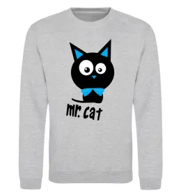 Світшот MR. CAT Сірий меланж фото
