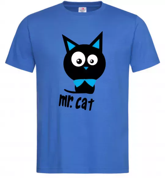 Чоловіча футболка MR. CAT Яскраво-синій фото