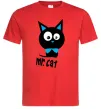 Чоловіча футболка MR. CAT Червоний Чоловіча футболка MR. CAT Червоний фото