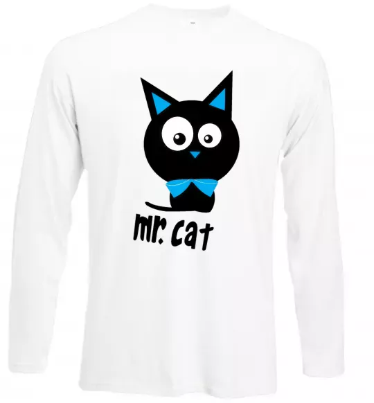 Лонгслів MR. CAT Білий фото