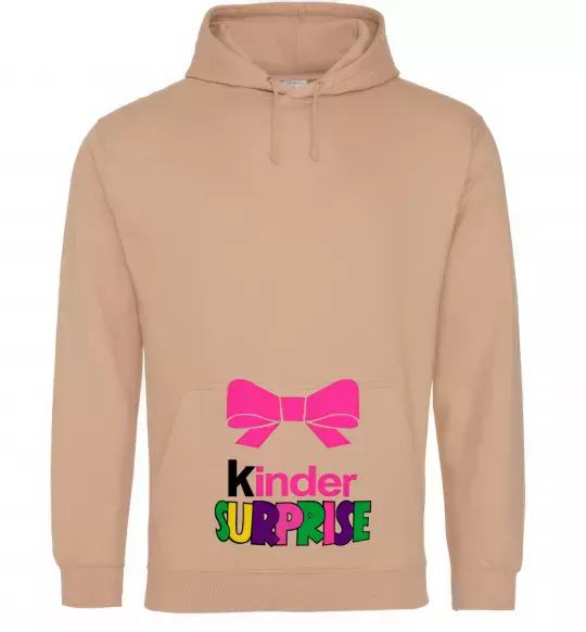 Женская толстовка (худи) KINDER SURPRISE Песочный фото