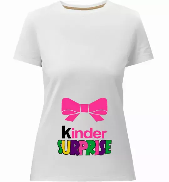 Жіноча преміум футболка KINDER SURPRISE Білий фото