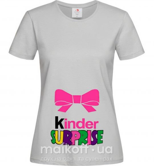 Женская футболка KINDER SURPRISE Серый фото