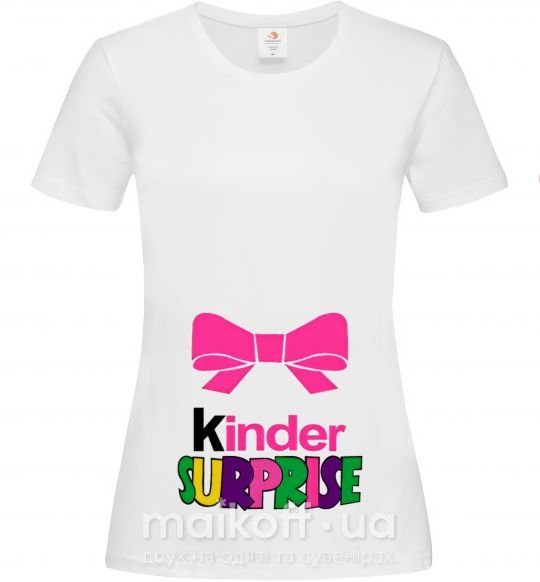 Женская футболка KINDER SURPRISE Белый фото