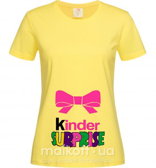 Женская футболка KINDER SURPRISE Лимонный фото