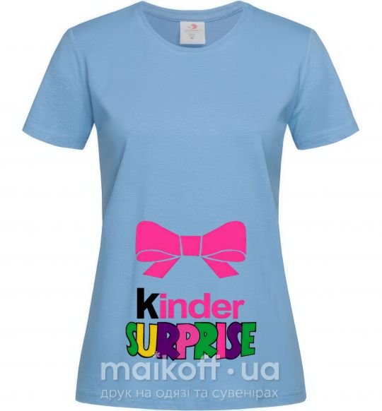 Жіноча футболка KINDER SURPRISE Блакитний фото