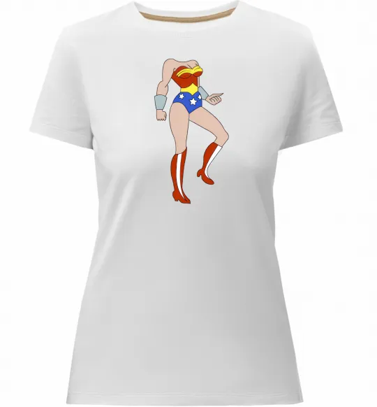 Жіноча преміум футболка SUPERWOMAN Білий фото