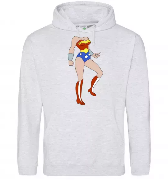 Жіноча толстовка (худі) SUPERWOMAN Сірий меланж фото