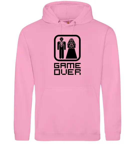 Мужская толстовка (худи) GAME OVER 8BIT Розовый фото
