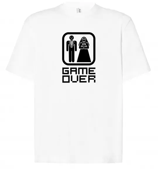 Футболка Оверсайз GAME OVER 8BIT Белый фото