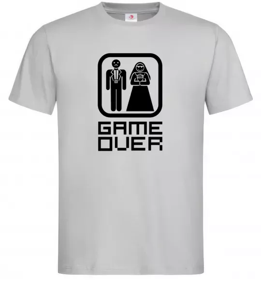 Чоловіча футболка GAME OVER 8BIT Сірий фото