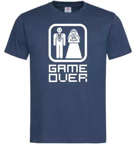 Чоловіча футболка GAME OVER 8BIT Темно-синій фото