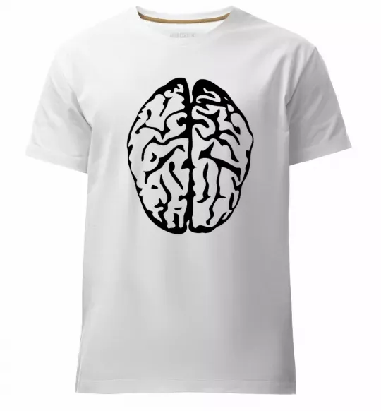 Чоловіча преміум футболка МОЗГ Білий фото
