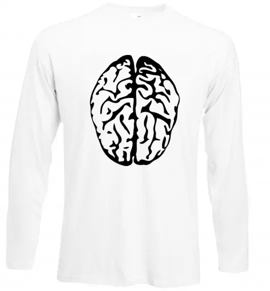 Лонгслив МОЗГ Белый фото