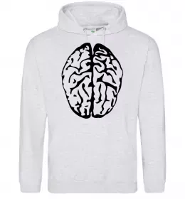 Чоловіча толстовка (худі) МОЗГ Сірий меланж фото