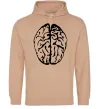 Мужская толстовка (худи) МОЗГ Песочный Мужская толстовка (худи) МОЗГ Песочный фото