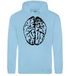 Чоловіча толстовка (худі) МОЗГ Блакитний фото