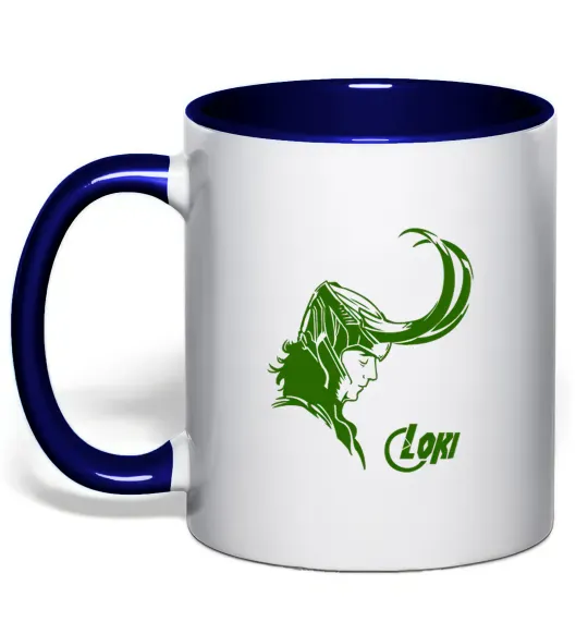 Чашка з кольоровою ручкою ЛОКИ Глибокий темно-синій фото