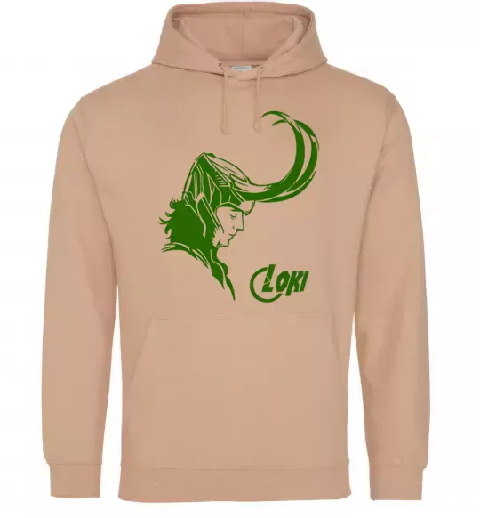 Мужская толстовка (худи) ЛОКИ Песочный фото