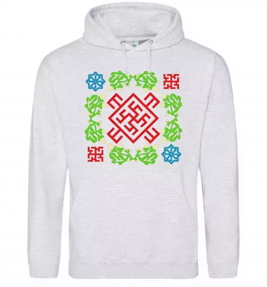 Жіноча толстовка (худі) ОБЕРІГ Сірий меланж фото