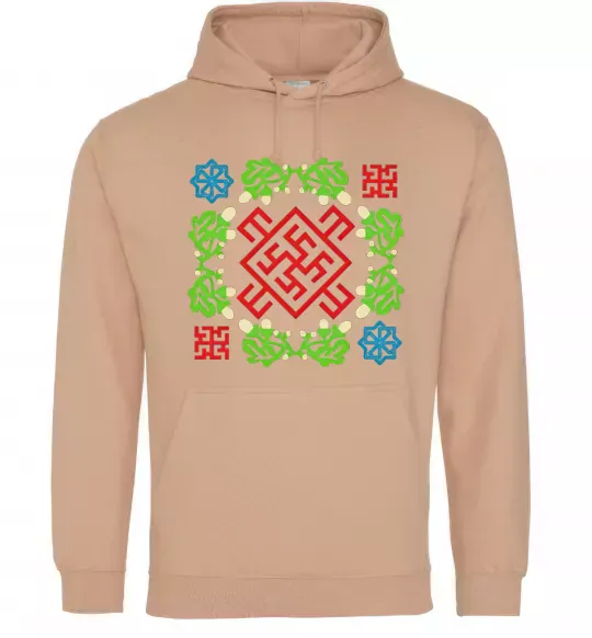 Жіноча толстовка (худі) ОБЕРІГ Пісочний фото