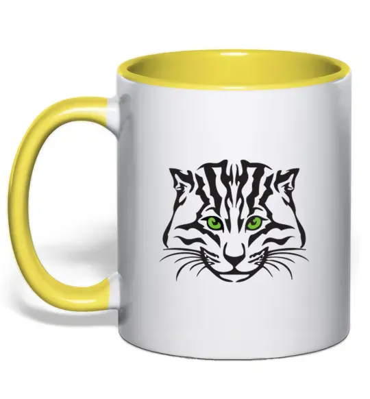 Чашка з кольоровою ручкою TIGER Сонячно жовтий фото