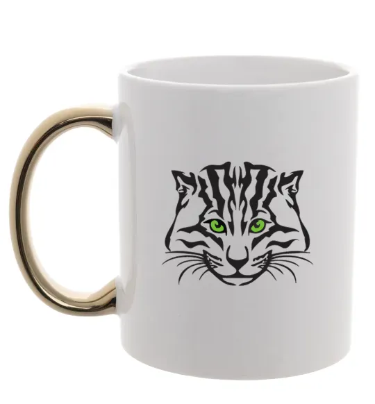 Чашка з кольоровою ручкою TIGER Золото фото