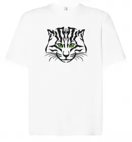 Футболка Оверсайз Тигр вогонь Белый фото