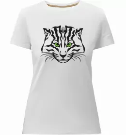 Женская премиум футболка Тигр рамка Белый фото