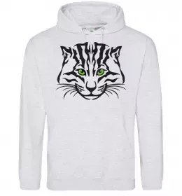 Мужская толстовка (худи) TIGER Серый меланж фото