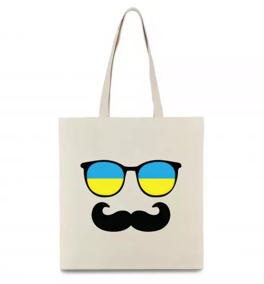 Еко-сумка ОКУЛЯРИ Бежевий фото