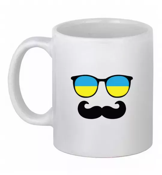 Чашка керамическая ОКУЛЯРИ Белый фото