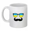 Чашка керамическая ОКУЛЯРИ Белый фото